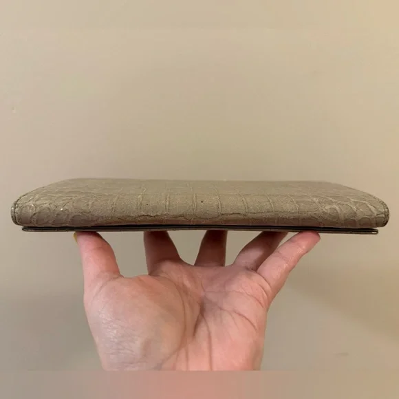 Miu Miu - Taupe Crocodile Embossed Wallet - Picture 3 of 9